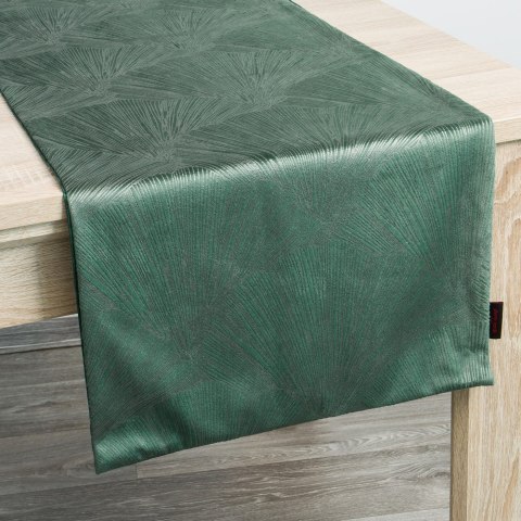 Obrus 40x140 Goja zielony ciemny bieżnik liście miłorzębu Pierre Cardin z błyszczącym nadrukiem welurowy Eurofirany Obrus 40x140 Goja zielony ciemny bieżnik liście miłorzębu Pierre Cardin z błyszczącym nadrukiem welurowy Eurofirany