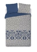 Pościel satynowa 160x200 Elegant 002 geometria niebieska biała czarna dwustronna S 23 Faro Pościel satynowa 160x200 Elegant 002 geometria niebieska biała czarna dwustronna S 23 Faro
