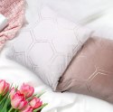 Poszewka dekoracyjna 45x45 Blink 12G biała złota plaster miodu welurowa Eurofirany