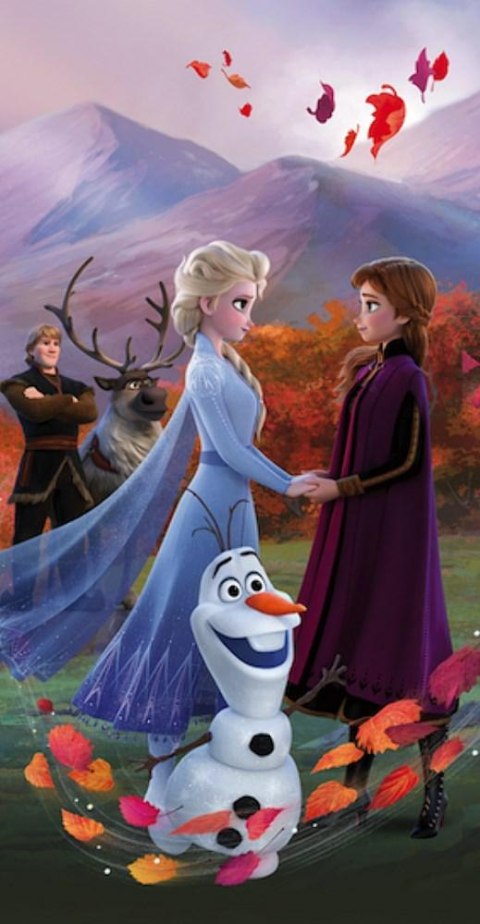 Ręcznik plażowy 70x140 Frozen 2 Kraina Lodu 9619 Anna Elsa Olaf na wietrze dziecięcy Ręcznik plażowy 70x140 Frozen 2 Kraina Lodu 9619 Anna Elsa Olaf na wietrze dziecięcy