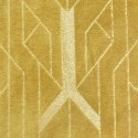 Koc narzuta z mikrofibry 150x200 Ginko 4 miodowy zdobiony srebrnym wzorem geometrycznym Eurofirany Koc narzuta z mikrofibry 150x200 Ginko 4 miodowy zdobiony srebrnym wzorem geometrycznym Eurofirany