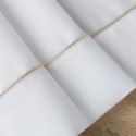 Obrus 145x240 Madele biały złota lamówka w pudełku Eurofirany