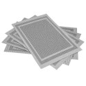 Podkładka na stół 30x45 Americano srebrna dekoracyjna pod talerze dwustronna wodoodporna Podkładka na stół 30x45 Americano srebrna dekoracyjna pod talerze dwustronna wodoodporna