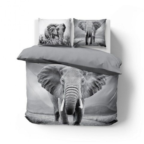 Pościel bawełniana 220x200 3813 A Słoń szara młodzieżowa Słonie elephant Holland Natura 2 Pościel bawełniana 220x200 3813 A Słoń szara młodzieżowa Słonie elephant Holland Natura 2