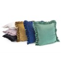 Poszewka dekoracyjna 45x45 Velvet 25 O miętowa ciemna welurowa falbanka Eurofirany Poszewka dekoracyjna 45x45 Velvet 25 O miętowa ciemna welurowa falbanka Eurofirany