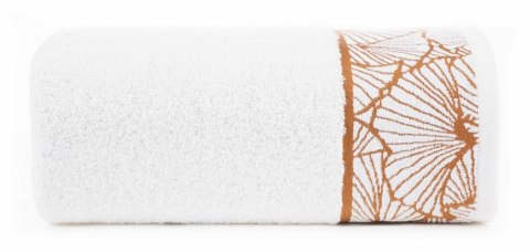 Ręcznik 70x140 Luna 3 biały liście miłorzębu 500g/2 frotte Limited Collection Eurofirany Ręcznik 70x140 Luna 3 biały liście miłorzębu 500g/2 frotte Limited Collection Eurofirany
