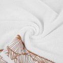 Ręcznik 70x140 Luna 3 biały liście miłorzębu 500g/2 frotte Limited Collection Eurofirany Ręcznik 70x140 Luna 3 biały liście miłorzębu 500g/2 frotte Limited Collection Eurofirany