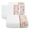 Ręcznik 70x140 Luna 3 biały liście miłorzębu 500g/2 frotte Limited Collection Eurofirany Ręcznik 70x140 Luna 3 biały liście miłorzębu 500g/2 frotte Limited Collection Eurofirany