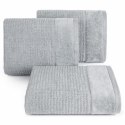 Ręcznik Glory 2 50x90 stalowy z welurową bordiurą i srebrną nicią 500g/m2 frotte Eurofirany Ręcznik Glory 2 50x90 stalowy z welurową bordiurą i srebrną nicią 500g/m2 frotte Eurofirany