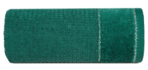Ręcznik Glory 2 50x90 zielony ciemny z welurową bordiurą i srebrną nicią 500g/m2 frotte Eurofirany Ręcznik Glory 2 50x90 zielony ciemny z welurową bordiurą i srebrną nicią 500g/m2 frotte Eurofirany