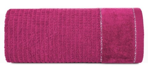 Ręcznik Glory 2 70x140 amarantowy z welurową bordiurą i srebrną nicią 500g/m2 frotte Eurofirany Ręcznik Glory 2 70x140 amarantowy z welurową bordiurą i srebrną nicią 500g/m2 frotte Eurofirany