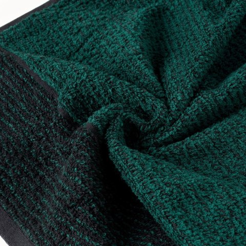 Ręcznik Leon 70x140 czarny turkusowy z żakardowym wzorem w paski frotte 500g/m2 Eurofirany Ręcznik Leon 70x140 czarny turkusowy z żakardowym wzorem w paski frotte 500g/m2 Eurofirany