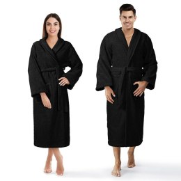 Szlafrok frotte Prestiż L/XL czarny bawełniany hotelowy 450g/m2