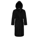 Szlafrok z kapturem frotte Robin XS czarny bawełniany hotelowy 450g/m2