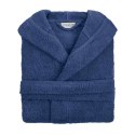 Szlafrok z kapturem frotte Robin XS niebieski bawełniany hotelowy 450g/m2