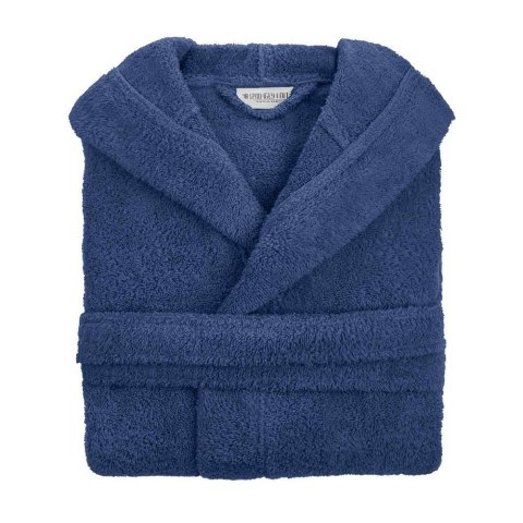 Szlafrok z kapturem frotte Robin XS niebieski bawełniany hotelowy 450g/m2 Szlafrok z kapturem frotte Robin XS niebieski bawełniany hotelowy 450g/m2
