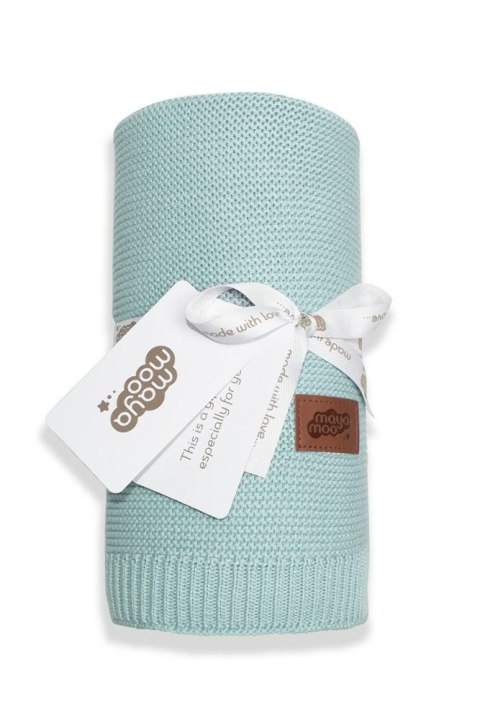 Kocyk bambusowy Mayamoo 80x100 03 miętowy w pudełku 50% bawełna 50% bambus 540 g/m2 Kocyk bambusowy Mayamoo 80x100 03 miętowy w pudełku 50% bawełna 50% bambus 540 g/m2