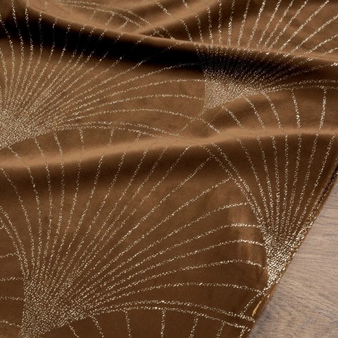 Obrus bieżnik 35x140 Blink 14 brązowy złoty wachlarze welurowy Eurofirany Obrus bieżnik 35x140 Blink 14 brązowy złoty wachlarze welurowy Eurofirany