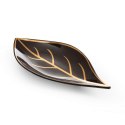Patera ceramiczna 33x17x4 Alisma 2 brązowa złota liść dekoracyjna Eurofirany Patera ceramiczna 33x17x4 Alisma 2 brązowa złota liść dekoracyjna Eurofirany