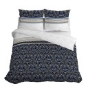 Pościel satynowa 140x200 3825 B Ornamenty niebieska czarna biała oreintalna Home Satin 4 Pościel satynowa 140x200 3825 B Ornamenty niebieska czarna biała oreintalna Home Satin 4