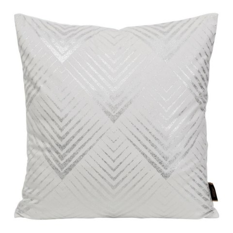 Poszewka dekoracyjna 45x45 Blink 36 biała srebrna geometryczna welurowa Eurofirany Poszewka dekoracyjna 45x45 Blink 36 biała srebrna geometryczna welurowa Eurofirany