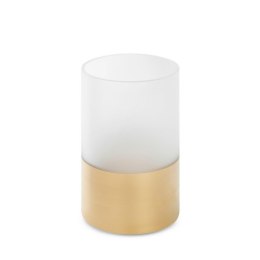 Świecznik 15x20 Blanca 7 biały złoty ze szkła artystycznego Limited Collection Eurofirany