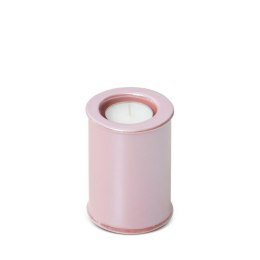 Świecznik ceramiczny Simona 1 7x7x10 różowy z perłowym połyskiem 03 Eurofirany