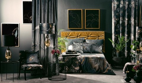 Wazon 15x25 Peonia 1 czarny złoty peonie kwiaty ze szkła artystycznego Limited Collection Eurofirany Wazon 15x25 Peonia 1 czarny złoty peonie kwiaty ze szkła artystycznego Limited Collection Eurofirany