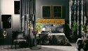 Wazon 15x30 Peonia 1 czarny złoty peonie kwiaty ze szkłą artystycznego Limited Collection Eurofirany