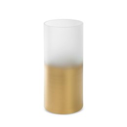 Wazon 15x35 Blanca 7 biały złoty ze szkła artystycznego Limited Collection Eurofirany