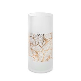 Wazon 15x35 Luna 3 biały złoty liście miłorzębu ze szkła artystycznego Limited Collection Eurofirany