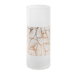 Wazon 15x40 Luna 3 biały złoty liście miłorzębu ze szkła artystycznego Limited Collection Eurofirany