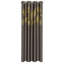 Zasłona 140x250 Harmony brązowa złota liście miłorzębu gotowa na przelotkach Eurofirany Zasłona 140x250 Harmony brązowa złota liście miłorzębu gotowa na przelotkach Eurofirany