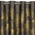 Zasłona 140x250 Harmony brązowa złota liście miłorzębu gotowa na przelotkach Eurofirany Zasłona 140x250 Harmony brązowa złota liście miłorzębu gotowa na przelotkach Eurofirany