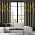 Zasłona 140x250 Harmony brązowa złota liście miłorzębu gotowa na przelotkach Eurofirany Zasłona 140x250 Harmony brązowa złota liście miłorzębu gotowa na przelotkach Eurofirany