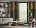 Zasłona 140x250 Harmony brązowa złota liście miłorzębu gotowa na przelotkach Eurofirany Zasłona 140x250 Harmony brązowa złota liście miłorzębu gotowa na przelotkach Eurofirany