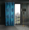Zasłona140x250 Lotos 2 granatowa czarna kwiat lotosu gotowa na przelotkach welurowa Limited Collection Eurofirany Zasłona140x250 Lotos 2 granatowa czarna kwiat lotosu gotowa na przelotkach welurowa Limited Collection Eurofirany
