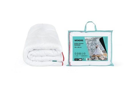 Kołdra Gotland 220x200 biała zimowa mikrofibra czerwona wypustka lamówka Kołdra Gotland 220x200 biała zimowa mikrofibra czerwona wypustka lamówka