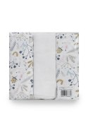 Komplet pieluch muślinowych 3 szt 70x80 2 szt kwiatki 1 szt tetrowa Muslin