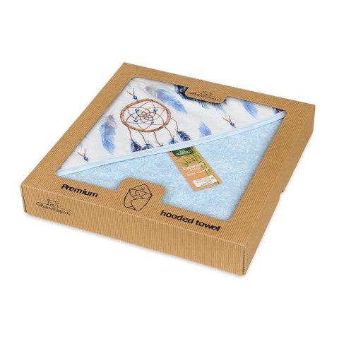 Okrycie kąpielowe 100x100 niebieski 24 łapacz snów Bamboodesign ręcznik z kapturkiem Okrycie kąpielowe 100x100 niebieski 24 łapacz snów Bamboodesign ręcznik z kapturkiem