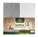 Pokrowiec na przewijak 50x70/80 Bamboo 01 biały szary 2 pak bawełniany z gumką