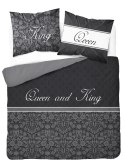Pościel bawełniana 160x200 Queen and King czarna grafitowa glamour 3739 A Holland Home 71 Pościel bawełniana 160x200 Queen and King czarna grafitowa glamour 3739 A Holland Home 71