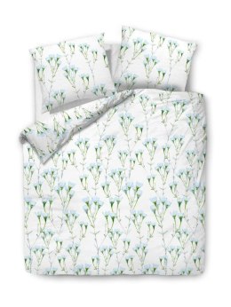 Pościel bawełniana 160x200 biała miętowa łąka 71463/1 Cottonlove 3