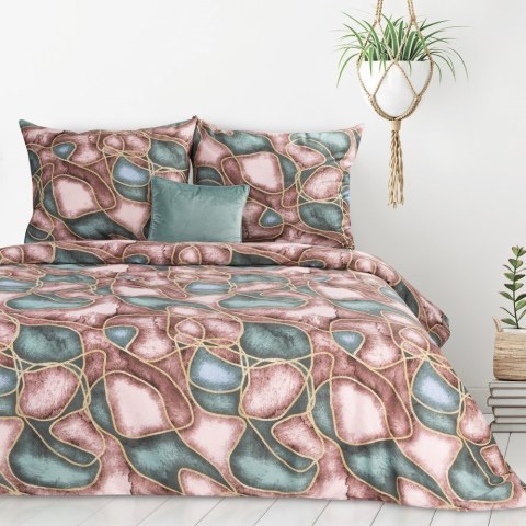 Pościel bawełniana 220x200 Ida 03 różowa pudrowa miętowa minerały esy floresy Pościel bawełniana 220x200 Ida 03 różowa pudrowa miętowa minerały esy floresy