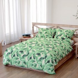 Pościel bawełniana 220x200 Planta beżowa zielona liście Bawełna 3