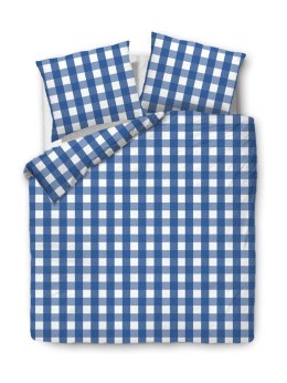 Pościel bawełniana 220x200 granatowa biała kratka 71465/1 Cottonlove 3