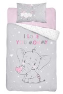 Pościel bawełniana 90x120 Słonik 3621 A mam już tyle lat miesięcy i dni różowa szara dziecięca Kids 1 Pościel bawełniana 90x120 Słonik 3621 A mam już tyle lat miesięcy i dni różowa szara dziecięca Kids 1