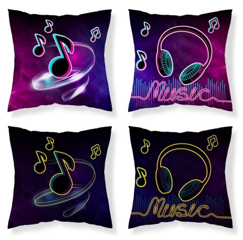 Poszewka świecąca w ciemności 40x40 player słuchawki fioletowa PF 09 fluorescencyjna Poszewka świecąca w ciemności 40x40 player słuchawki fioletowa PF 09 fluorescencyjna