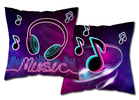 Poszewka świecąca w ciemności 40x40 player słuchawki fioletowa PF 09 fluorescencyjna Poszewka świecąca w ciemności 40x40 player słuchawki fioletowa PF 09 fluorescencyjna