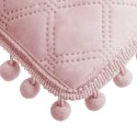 Poszewka z pomponami 45x45 pudrowa różowa Pompoo pompony romby glamour dekoracyjna do narzuty Poszewka z pomponami 45x45 pudrowa różowa Pompoo pompony romby glamour dekoracyjna do narzuty